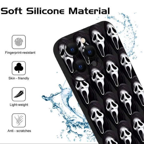 NWT!! GHOSTFACE FROM THE ICONIC HORROR FILM SCREAM IPHONE CASE !! - Picture 13 of 14